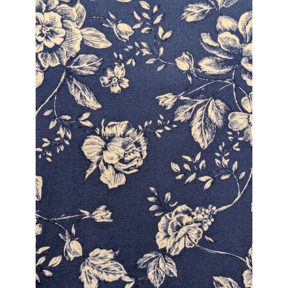 Fortune + Ivy Wrap Dress Floral Plus Size 2X Blue White Jersey Knit Midi - Picture 3 of 6